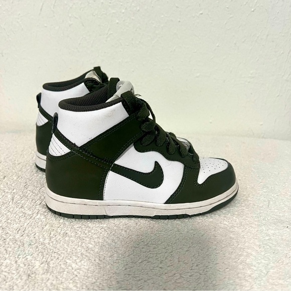 Nike Dunk High (PS) Casual Kids Size 12.5C Shoe White Cargo Khaki DD2314-105 EUC - Picture 2 of 8